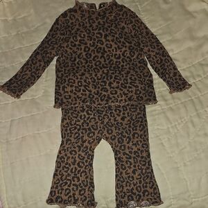 Leopard Print Baby Winter Outfit